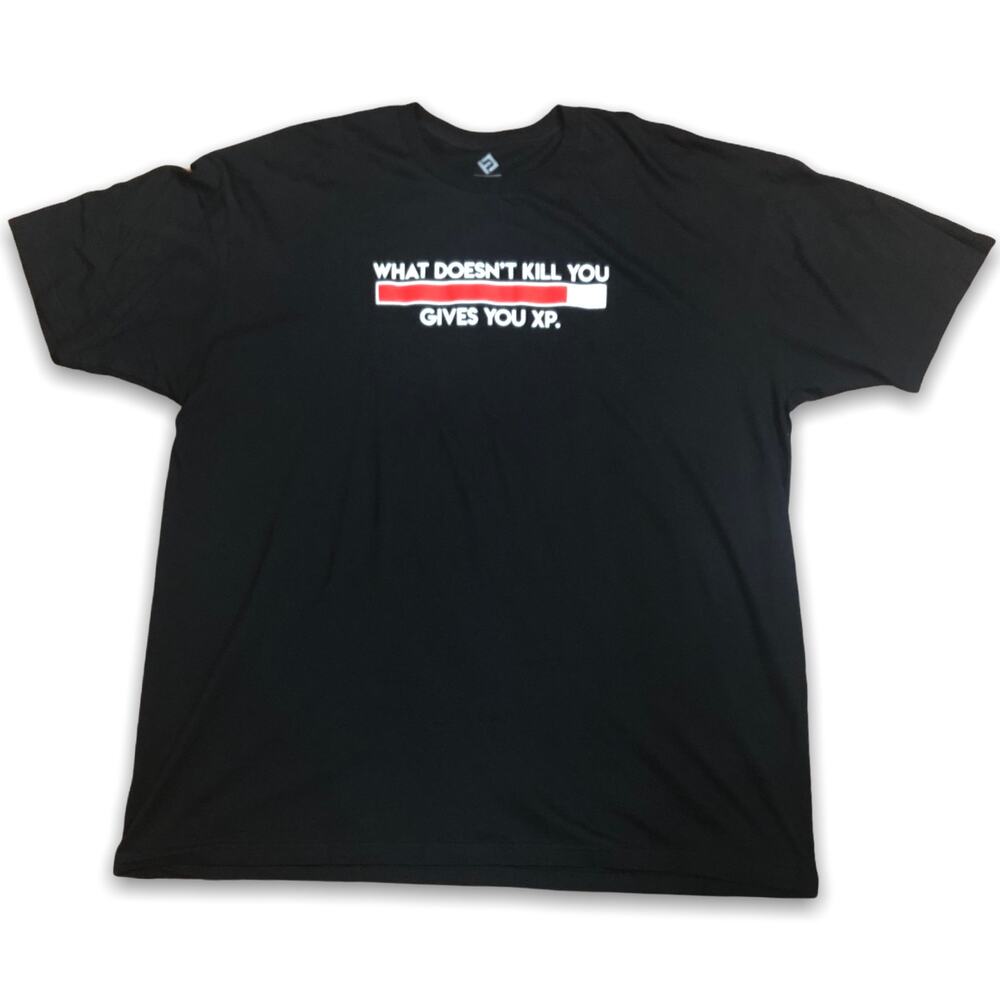 Graphic Tee Shirt What Doesn't Kill You Gives You XP Spell Out Men's XXL